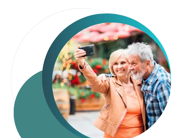 Older Couple Taking Selfie