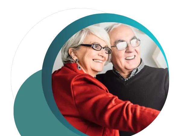 Older Couple With New Teeth