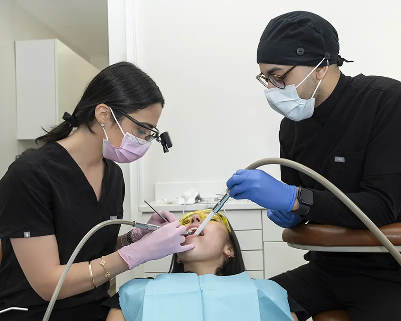 Our Dentist Dr Talya Performing Emergency Dentistry