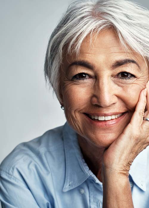 Woman with Dental Implants